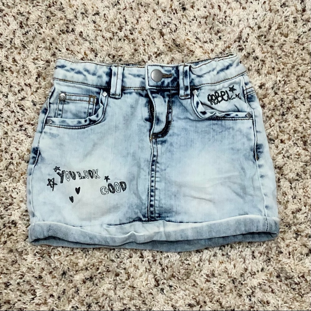 Benetton jeans skirt size S(6)